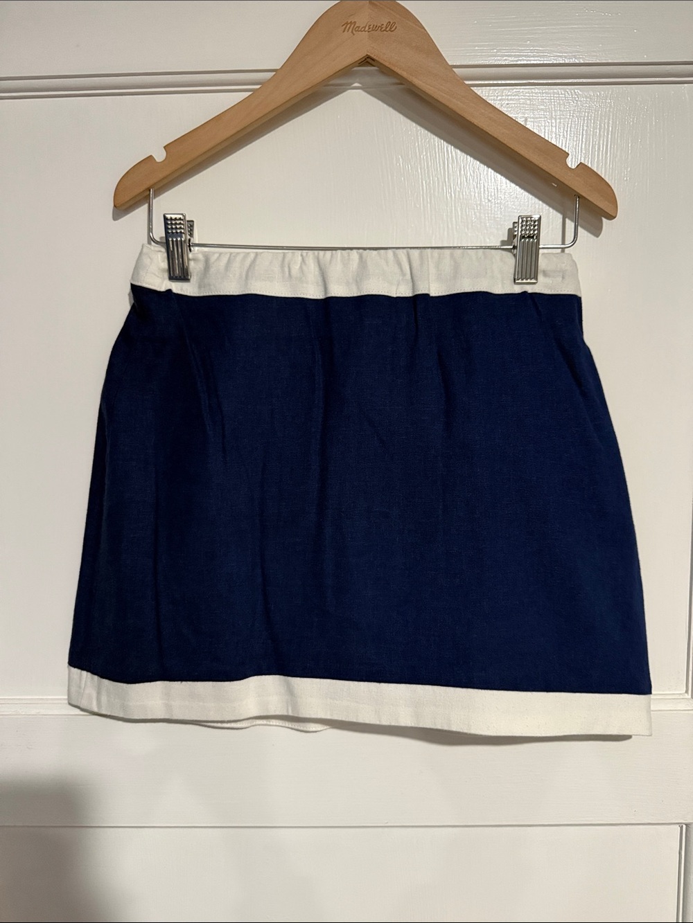 Show Me Your MuMu Navy Skirt with White Trim
